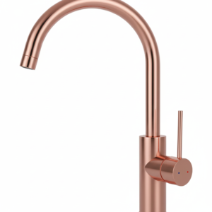 AI200 Brass Kitchen Faucet, Gold Finish, Single Lever, Table Mount Swivel Spout